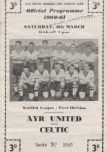 Ayr United v Glasgow Celtic 04-Mar-1961