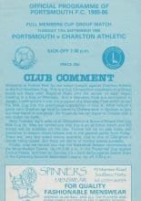 Portsmouth v Charlton Athletic 17-Sep-1985