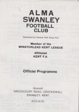 Alma Swanley v Charlton Athletic  05-Aug-1992