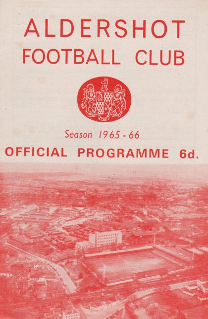 Aldershot v Colchester United 28-Nov-1965