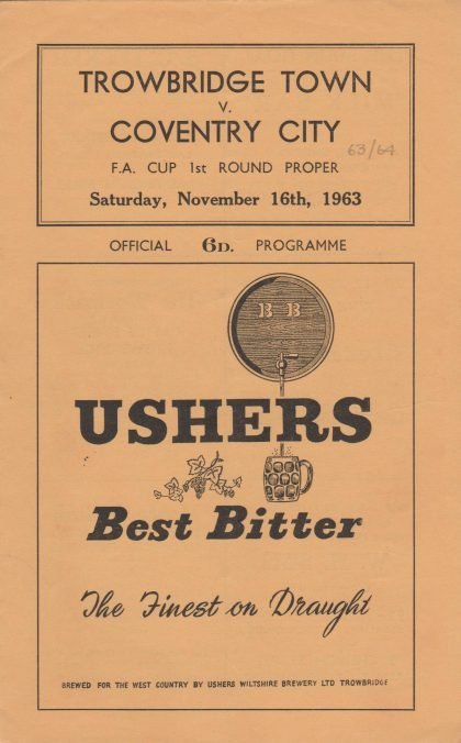 Trowbridge Town v Coventry City  16-Nov-1963