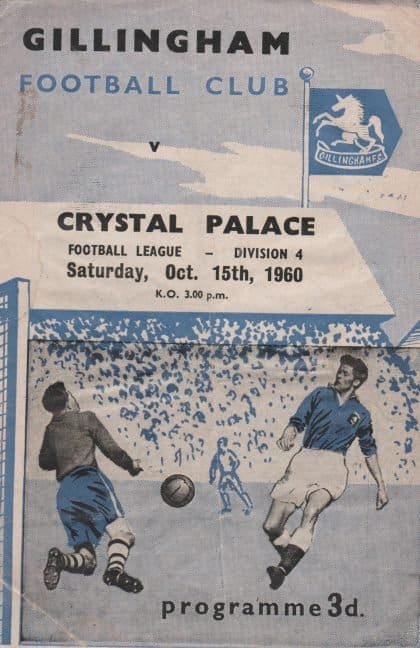 Gillingham v Crystal Palace  15-Oct-1960