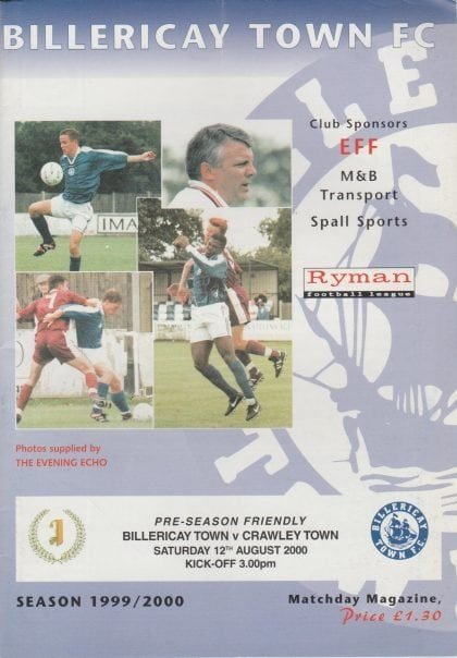 Billericay Town v Crawley Town   12-Aug-2000