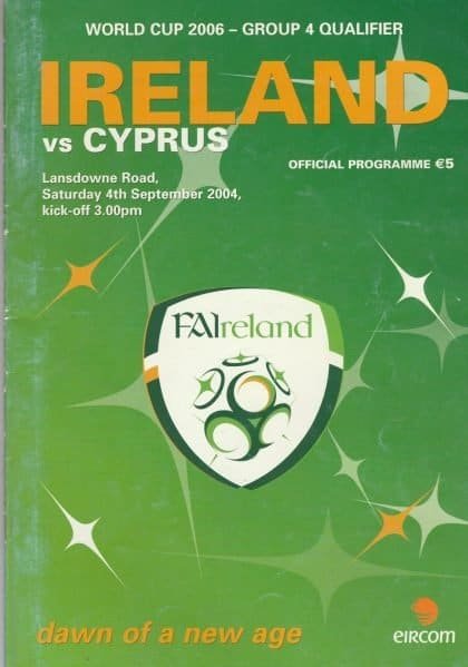 Republic of Ireland v Cyprus  04-Sep-2004