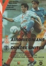 Airdrieonians v Dundee United  12-Sep-1992