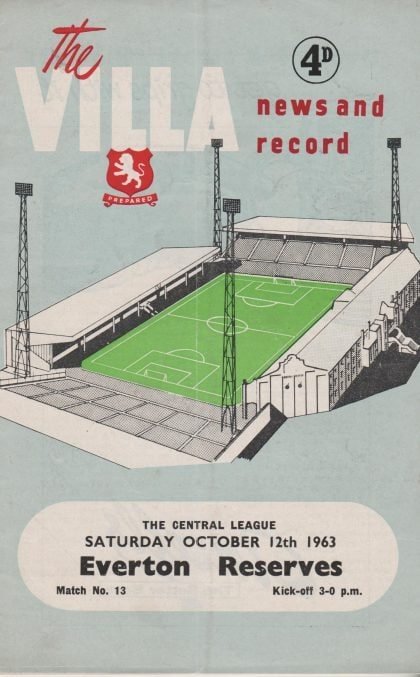 Aston Villa v Everton Reserves  12-Oct-1963