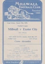 Millwall v Exeter City 27-Mar-1959