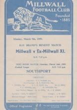 Millwall v Ex Millwall 09-Mar-1959