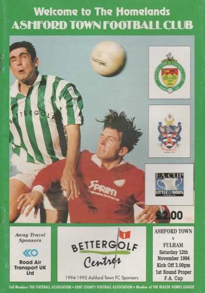Ashford Town (Kent) v Fulham  12-Nov-1994