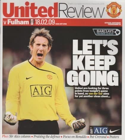 Manchester United v Fulham 18-Feb-2009