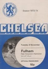 Chelsea v Fulham  06-Nov-1973