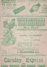 Ashford Town v Gillingham 05-Nov-1960