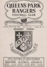Queens Park Rangers v Grimsby Town 10-Mar-1962