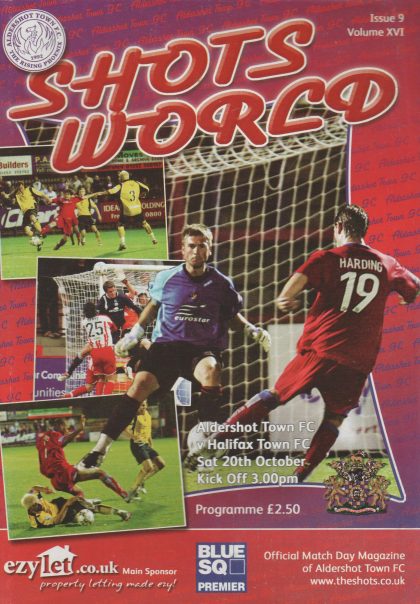 Aldershot Town v Halifax Town 20-Oct-2007