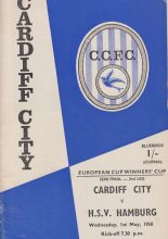 Cardiff City v SV Hamburg   01-May-1968