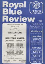 Wealdstone v Hereford United  26-Nov-1977