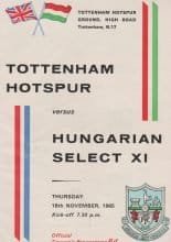 Tottenham Hotspur v Hungarian Select XI  18-Nov-1965