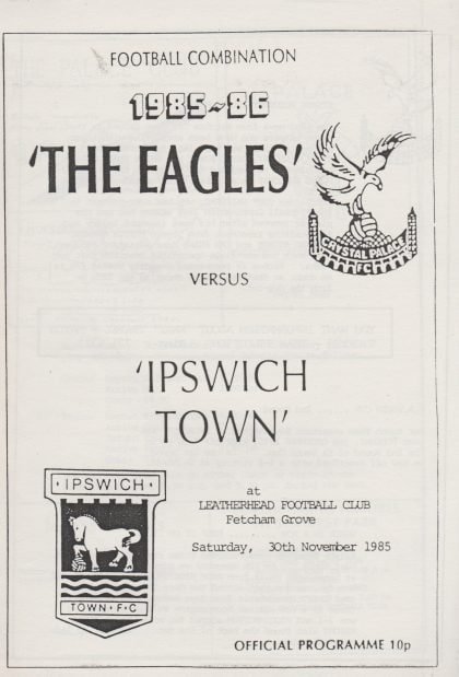 Crystal Palace Reserves v Ipswich Town Reserves 30-Nov-1985