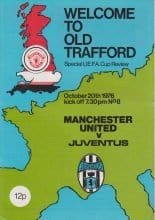 Manchester United v Juventus 20-Oct-1976
