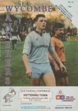 Wycombe Wanderers v Kettering Town  20-Feb-1990