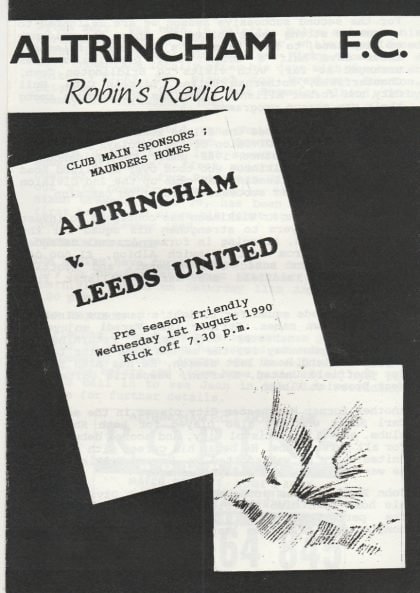 Altrincham v Leeds United  01-Aug-1990