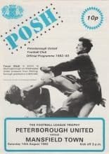 Peterborough United v Mansfield Town  14-Aug-1982