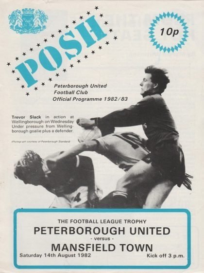 Peterborough United v Mansfield Town  14-Aug-1982