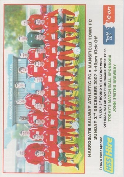 Harrogate Railway Athletic v Mansfield Town  02-Dec-2007