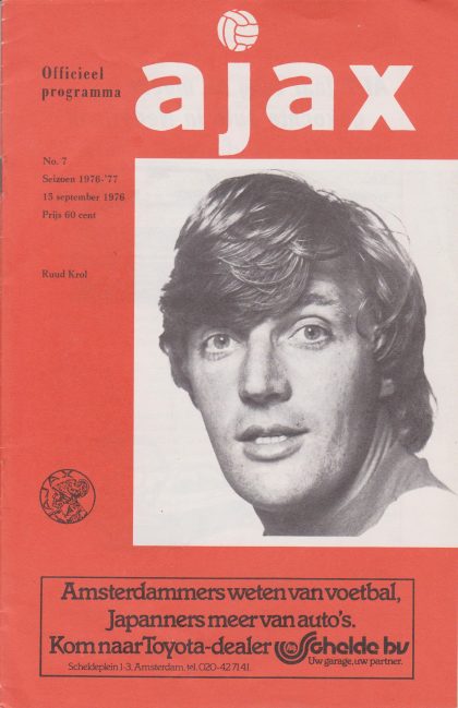 Ajax v Manchester United 13-Sep-1976