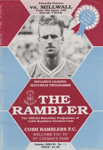 Cobh Ramblers v Millwall 10-Aug-1990