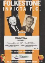 Folkestone Invicta v Millwall  22-Jul-1997