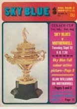 Coventry City v Motherwell  12-Sep-1972