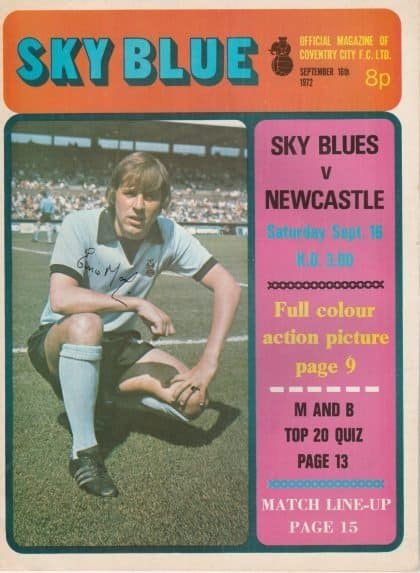 Coventry City v Newcastle United 16-Sep-1972