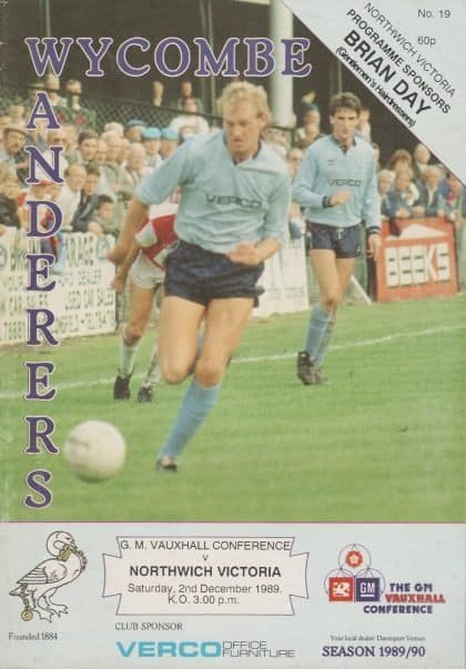 Wycombe Wanderers v Northwich Victoria  02-Dec-1989