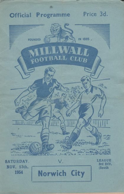 Millwall v Norwich City   18-Nov-1954