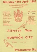 Alfreton Town v Norwich City 13-Apr-1981