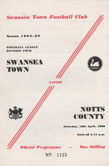 Swansea Town v  Notts County 12-Apr-1969