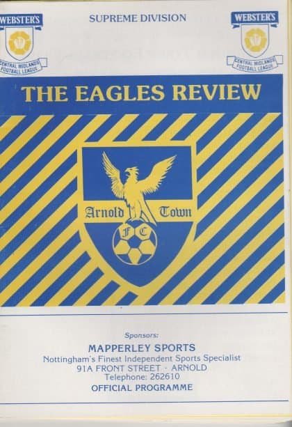Arnold Town v Notts County 28-Feb-1991