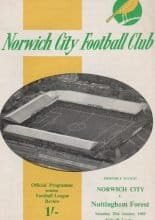 Norwich City v Nottingham Forest 25-Jan-1969