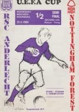 Anderlecht v Nottingham Forest 25-Apr-1984