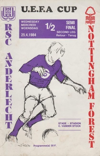Anderlecht v Nottingham Forest  25-Apr-1984
