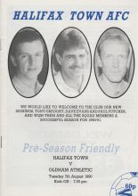 Halifax Town v Oldham Athletic  07-Aug-1990