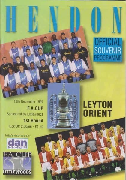 Hendon v Leyton Orient  15-Nov-1997
