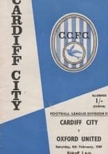 Cardiff City v Oxford United 08-Feb-1969