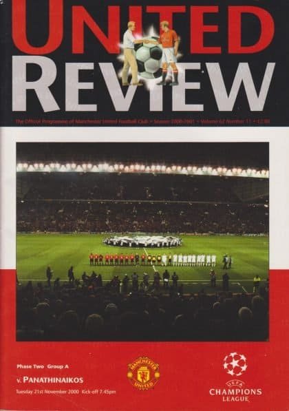 Manchester United v Panathinaikos  21-Nov-2000