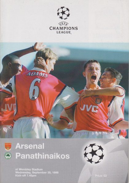 Arsenal v Panathinaikos 30-Sep-1998