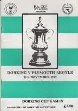 Dorking v Plymouth Argyle  15-Nov-1992