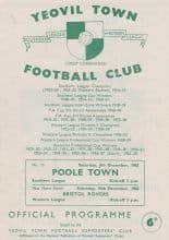Yeovil Town v Poole Town 08-Dec-1962