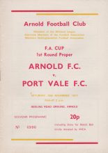 Arnold v Port Vale   26-Nov-1977