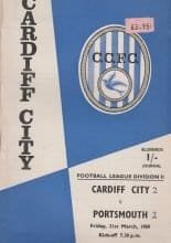 Cardiff City v Portsmouth  21-Mar-1969